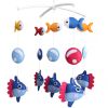 Marine Fish Infant Room Hanging Decor Baby Crib Mobile Nursery Decor Baby Mobile for Girls Boys; Blue Ocean