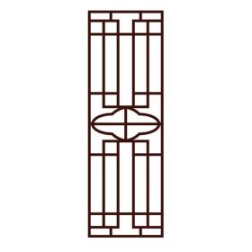 Retro Chinese No Glue Sliding Door Static Film Imitation Redwood Lattice Window Film Frosted Glass Window Film; 15x39 inch