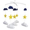Star and Cloud Baby Musical Mobile Nursery Decoration Blue Night Crib Mobile for Boys and Girls