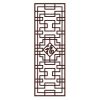 Antique Chinese Frosted Glass Window Film No Glue Sliding Door Static Film Imitation Redwood Lattice Window Film; 15x39 inch
