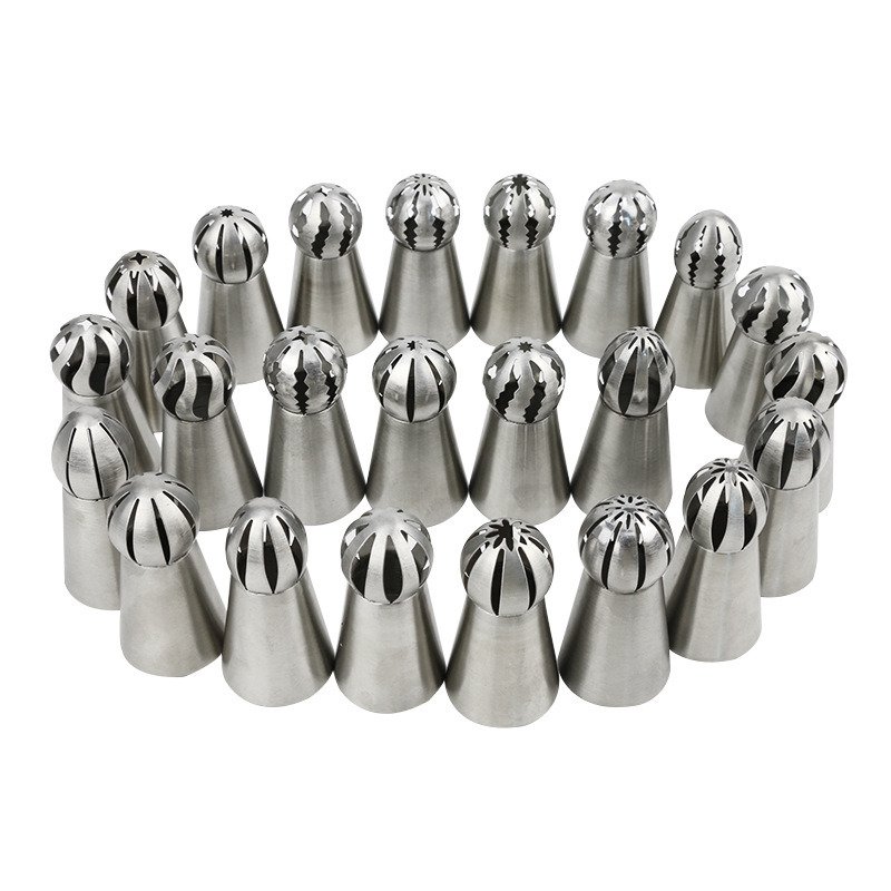 Russian Confectioners Piping Tips 23 pieces Russian Sphere Ball Cake Decorating Icing Piping Nozzles Russian Confectioners Piping Tips 23 pieces Russian Sphere Ball Cake Decorating Icing Piping Nozzles