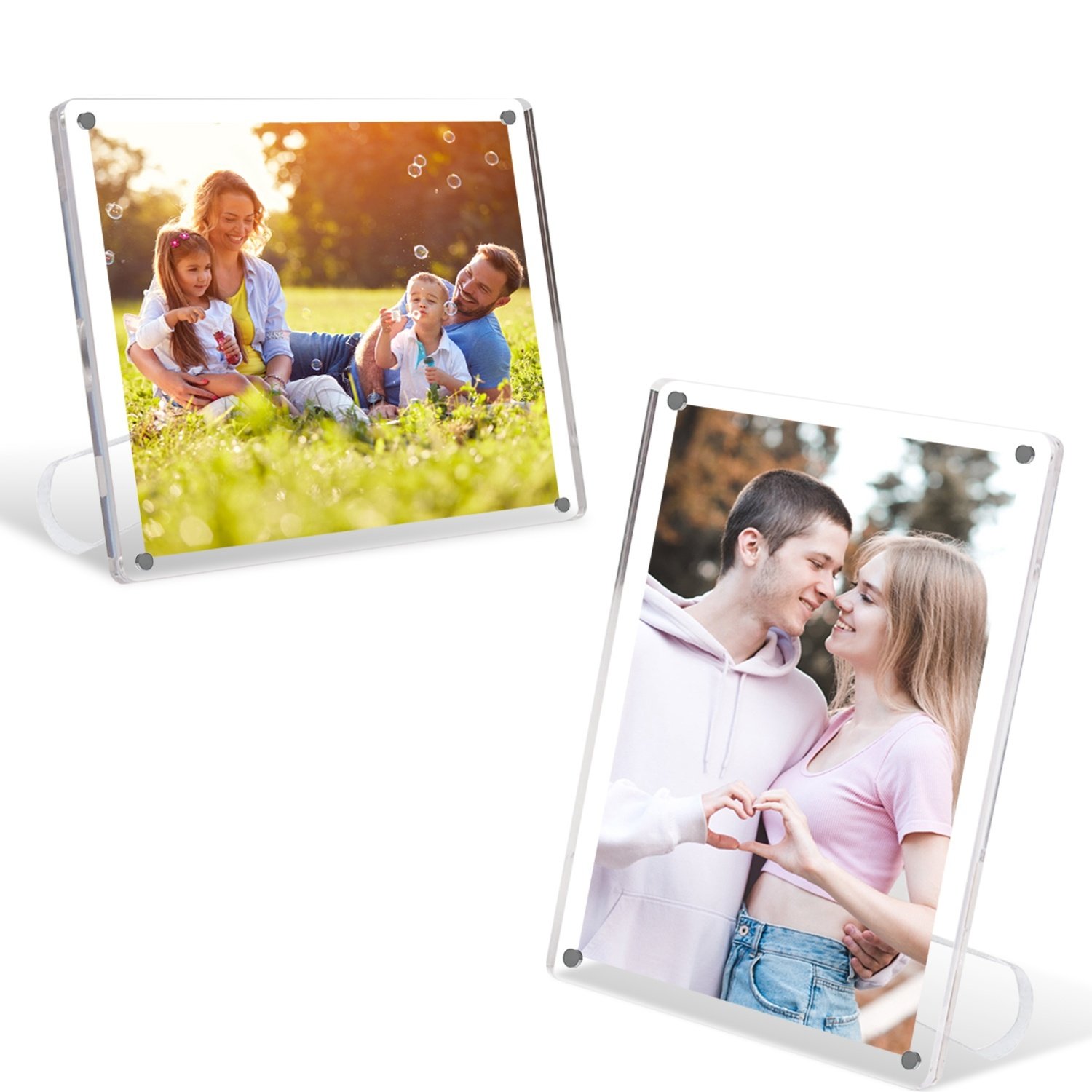 4Pcs Acrylic Photo Frames 5x7In Photo Display Vertically Horizontally Free Standing Desktop Picture Frame 4Pcs Acrylic Photo Frames 5x7In Photo Display Vertically Horizontally Free Standing Desktop Picture Frame