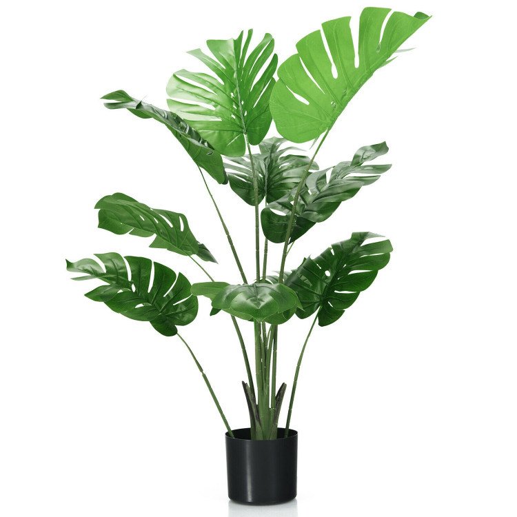 4 Feet Artificial Monstera Deliciosa Tree with 10 Leaves of Different Sizes 4 Feet Artificial Monstera Deliciosa Tree with 10 Leaves of Different Sizes