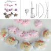 Handmade Lovely Pink Flower Baby Crib Mobile Nursery Room Decor Musical Mobile Crib Toy for Girls