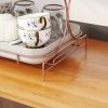 Kitchen Drain Tray,Bowl Cup Dish Drying Rack ,Tea Plate Drainboard Kitchen Sink Tray,Bathroom Draining Board Bowl Cup Dish Drying Rack Rose gold, Doub