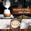 Simple Deluxe Milk Frother, 4-in-1 Electric Steamer 250ml8.4oz Automatic Hot and