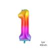1PCS 40inch New Rainbow Number Foil Balloons Happy Birthday Wedding Party Decoration Adult Colorful Unicorn Globos Kids Gift