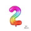 1PCS 40inch New Rainbow Number Foil Balloons Happy Birthday Wedding Party Decoration Adult Colorful Unicorn Globos Kids Gift