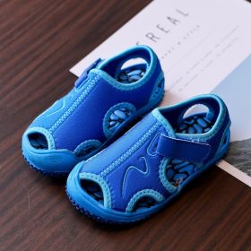 Kids Sandals for Girls Boys Summer Breathable Baby Children Beach Shoes Eu Size 21-32 (Size: 28-insole 18cm, Color: New Blue)