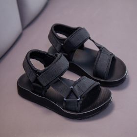 Kids Sandals for girls boys Fashion Summer Toddler Baby Beach Shoes Flat Infant Children Sport Shoes Sneakers Girl Boy Sandals (Size: 25-insole 16.1cm, Color: BLACK)