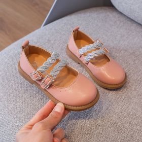 Diamond Leather Princess Shoes Baby Children Shoes For Girl (Size: 21(insole 13cm), Color: pink)
