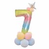 1 SET Rainbow Aluminium Foil Number Balloons 0-9 Birthday Party Anniversary Party Decor Globo Kids figure Air Ball Supplies